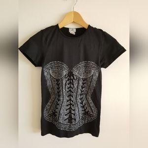 Vintage Corset Shirt by Silks - Size Medium